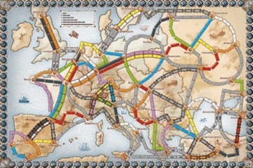 Zug um Zug Spiel Europa Karte